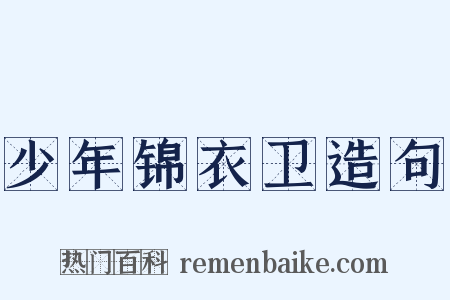 少年锦衣卫造句是什么意思的图片